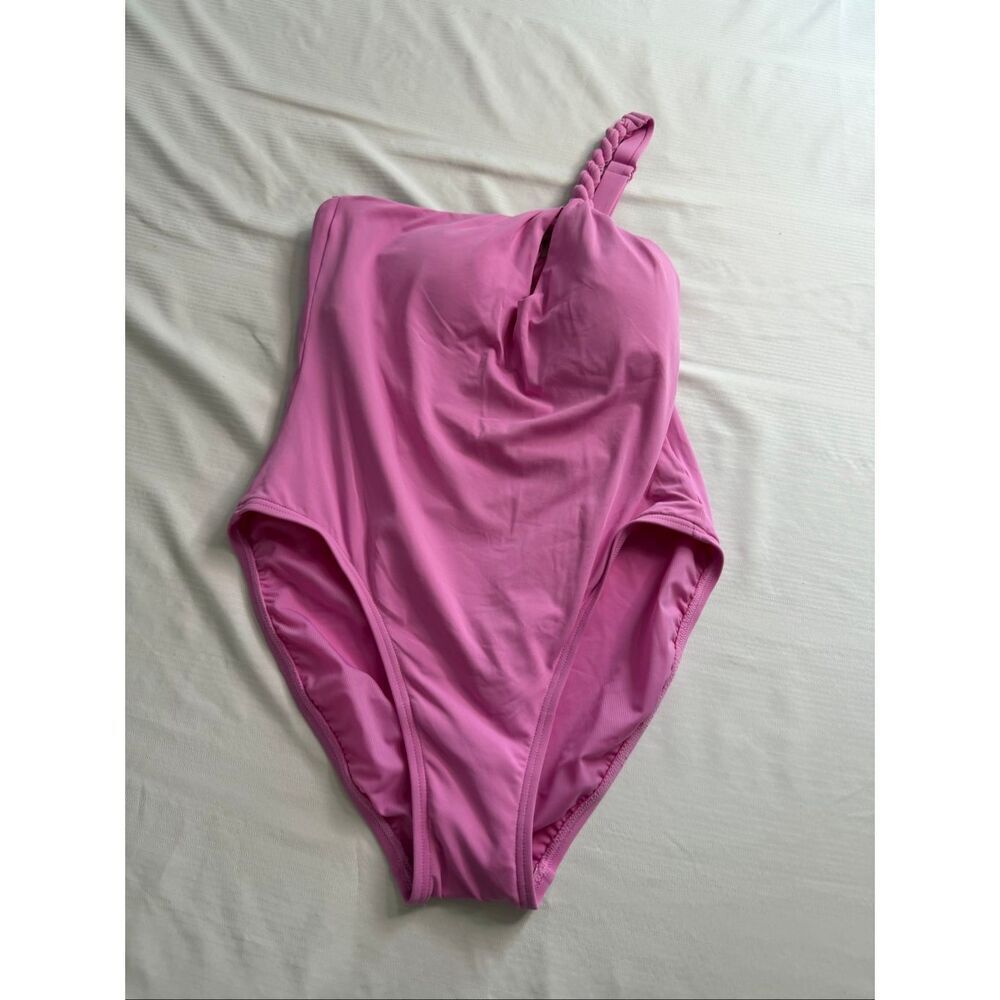 Contours By CoCo Reef Pink One Shoulder One Piece Swimsuit Size 8/32C